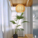 Moderne nordische LED-Pendelleuchte aus Eisen und Hanfseil