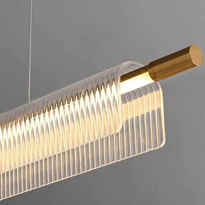 lustre linéaire moderne pour décoration intérieure et restaurant - vue 7 sur 18