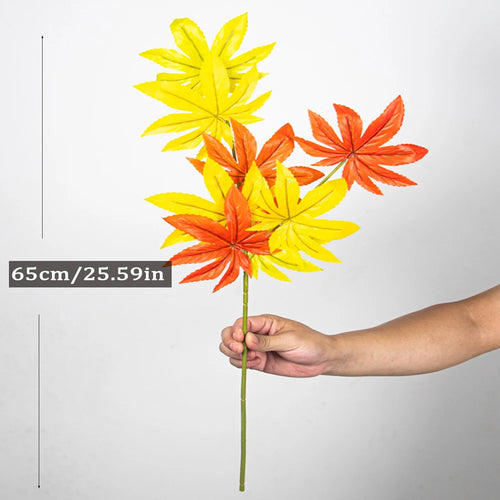 grandes plantes d'érable artificielles décorations d'automne pour festivals - vue 9 sur 9