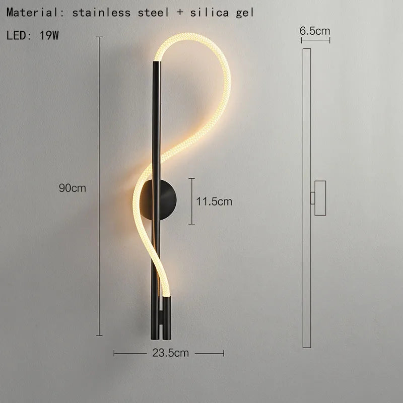 LED-Wandleuchte aus Edelstahl mit Acrylrohr - vue 9 sur 9