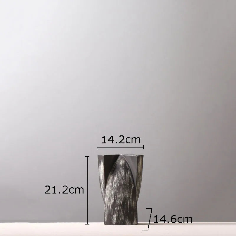 vase en céramique abstrait pour fleurs et décoration moderne - vue 9 sur 9