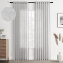 Voilage effet lin extra long fenêtres plafond haut