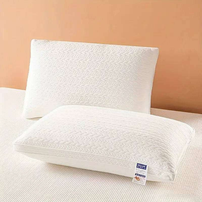 Knitted pillow neck protection, sleep pillow core, moisture absorbing and breathable household pillows, bedding bedroom pillows