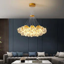 lustre nordique en verre fumé led pour décoration intérieure