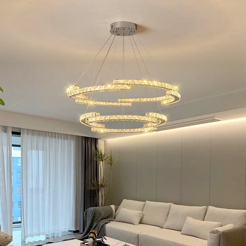 lustre en cristal de style italien pour décoration intérieure 2024 - vue 4 sur 13