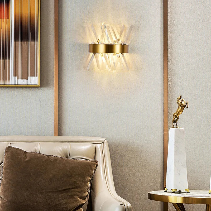 applique murale moderne en cristal pour éclairage intérieur décoratif - vue 3 sur 6