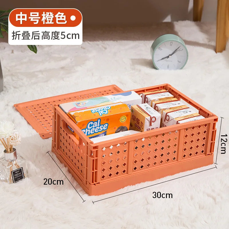 Collapsible Desktop Storage Box, Student Cosmetics Basket, Simplicity, Household, Dormitory, Stationery, Sundry, Small - vue 11 sur 18