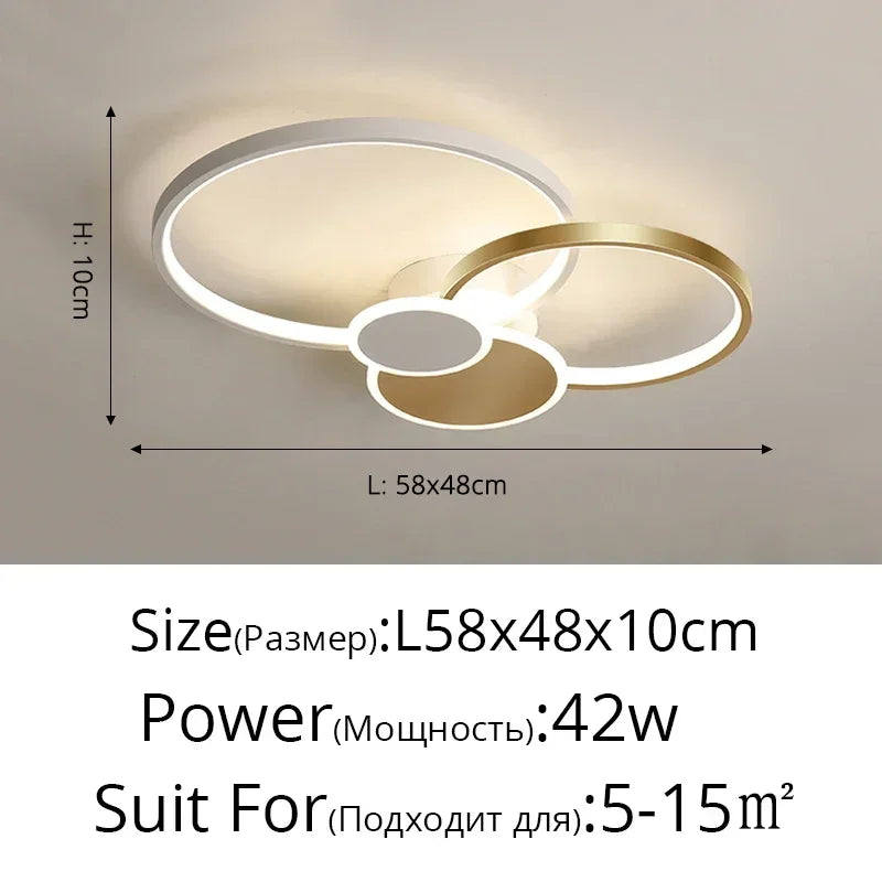 plafonnier design moderne circulaire en led pour intérieur élégant - vue 11 sur 13