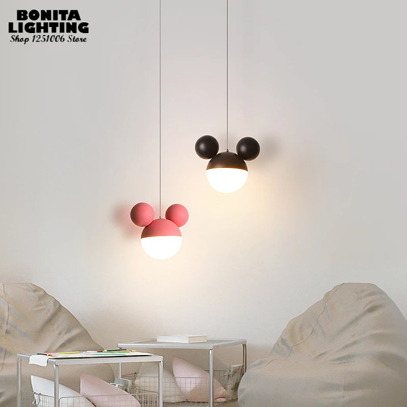 suspension créative tête de souris design moderne pour enfants - vue 5 sur 7