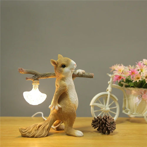 lampe de chevet écureuil intelligent mini veilleuse décorative pour enfants