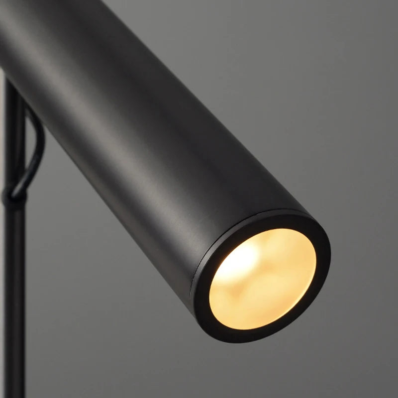 lustre led minimaliste en fer et acier rotatif 1/2/3 têtes