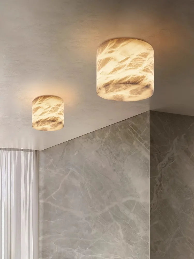 Petit plafonnier Led en marbre espagnol - vue 4 sur 10