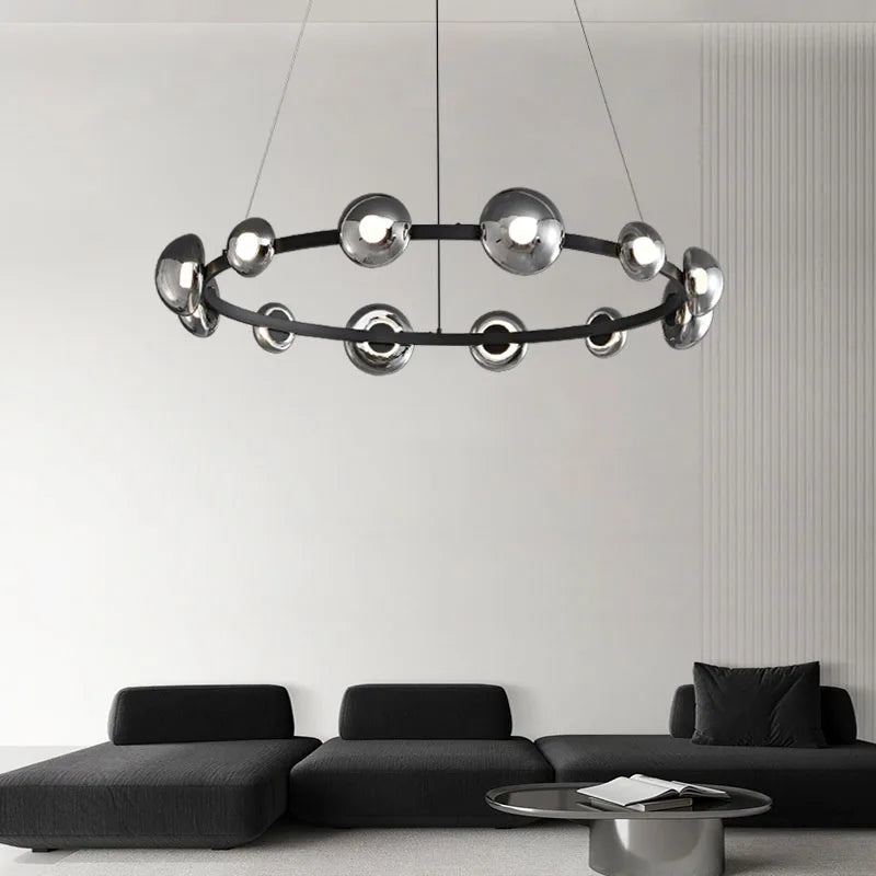 suspension en verre pour éclairage moderne et élégant - vue 4 sur 13
