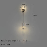 applique murale led moderne avec gradation et