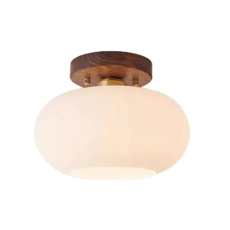 Walnut Wood ceiling light, Wabi-sabi Modern style, Aisle lighting for Bedroom, Living, Corridor, Aisle balcony, Entrance Hall - vue 7 sur 7