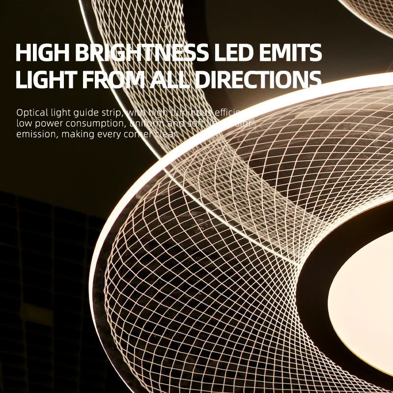 lustre suspendu en aluminium à led pour intérieur - vue 4 sur 12