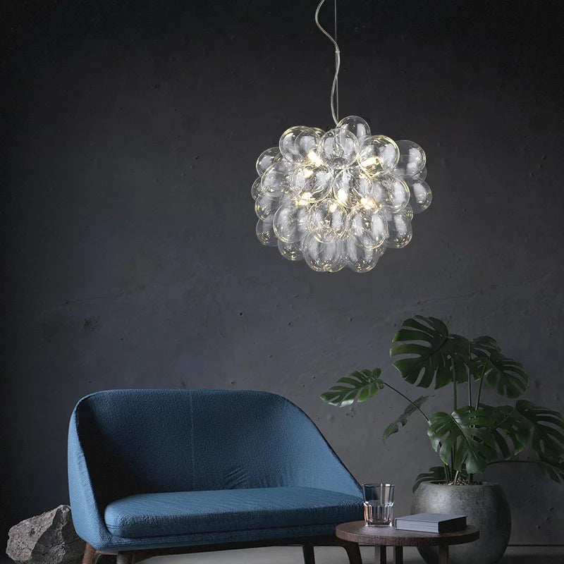 lustre moderne en verre décoratif pour éclairage créatif - vue 6 sur 16