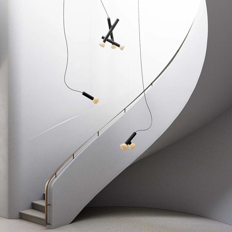 suspension moderne en verre pour éclairage créatif intérieur - vue 3 sur 9