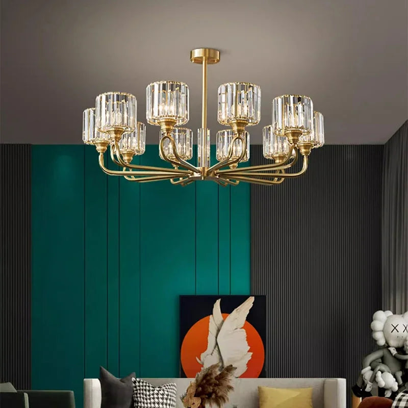 Luxury Home DecorationPendant Lights Crystal Living Room Chandelier, Bedroom Pendant Lamp Ceiling Light Indoor Lighting - vue 4 sur 9
