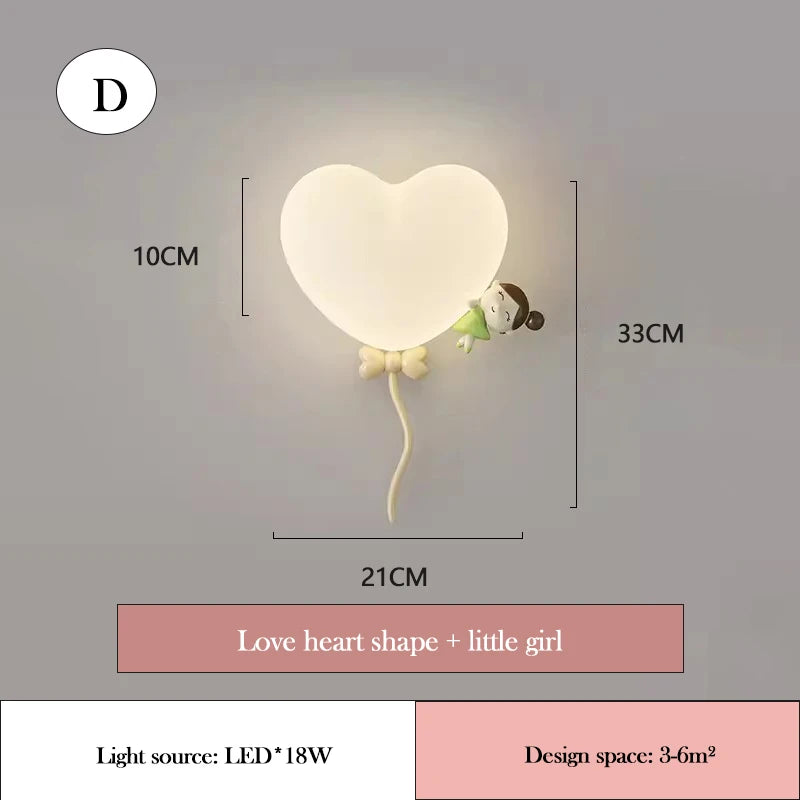 LED-Wandleuchte in Herzform für das Kinderzimmer - vue 8 sur 12