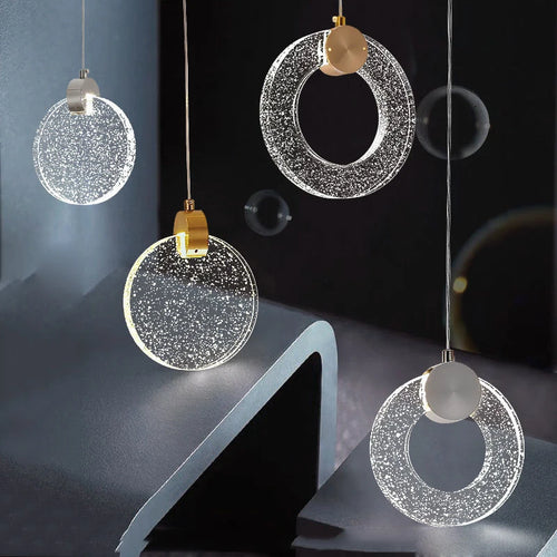 lustre suspendu en cristal led nordique pour intérieur
