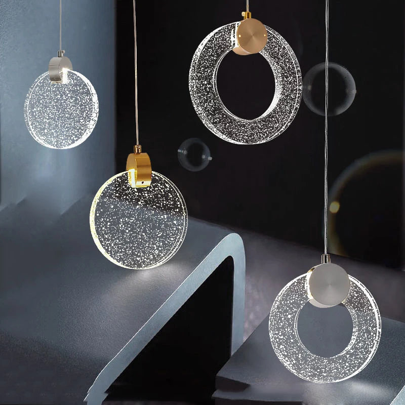 lustre suspendu en cristal led nordique pour intérieur - vue 2 sur 16