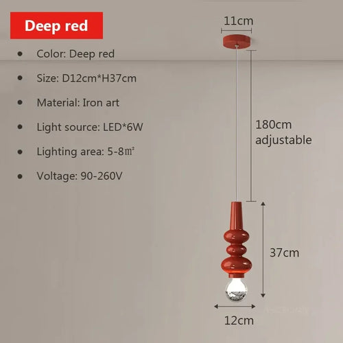 Minimalistische nordische LED-Pendelleuchte für elegantes Interieur - vue 10 sur 12