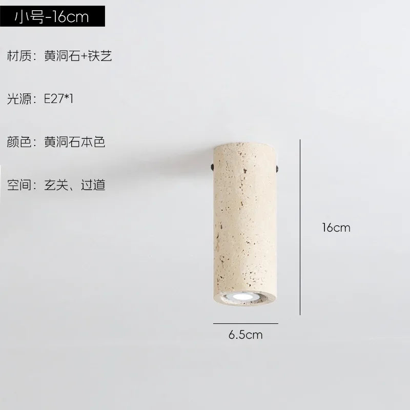 Zylindrische Deckenleuchte im japanischen Stil, minimalistisch und kreativ im Retro-Design