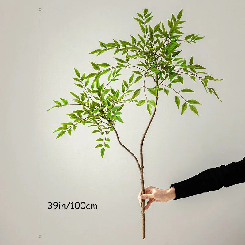 ficus artificiel grande branche pour décoration intérieure et extérieure - vue 7 sur 8