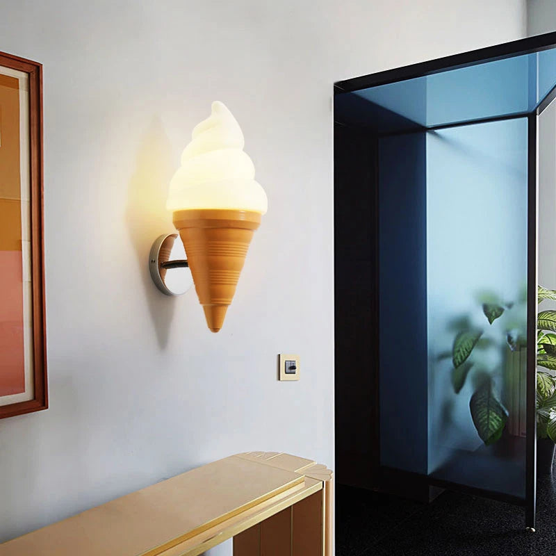 applique murale créative en forme de crème glacée moderne et lumineuse - vue 5 sur 16