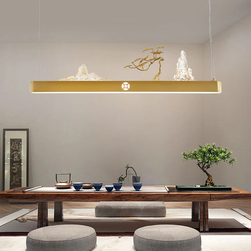 suspension chinoise en bois pour ambiance zen et économique - vue 3 sur 16