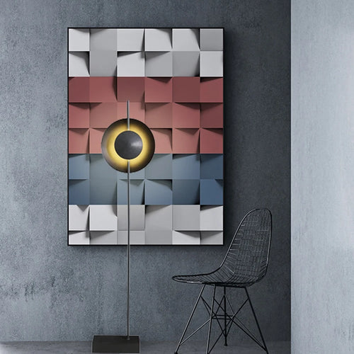 Stehleuchte aus Naturmarmor im modernen minimalistischen Stil für ein elegantes Interieur - vue 3 sur 7