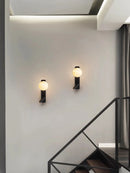 Modern Minimalist Black Rotatable All Copper Natural Marble Wall Lamp, Bedroom Bedside Lamp, Light Luxury Living Room Wall Lamp