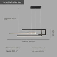Nordic minimalist LED chandeliers, kitchen and restaurant chandeliers, modern rectangular decorative indoor lighting fixtures