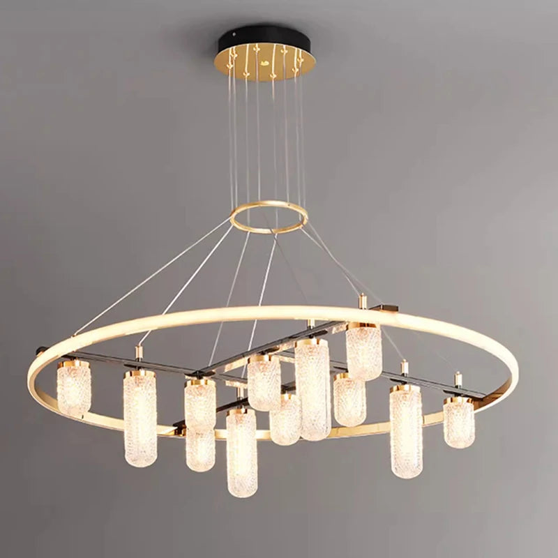 lustre led moderne de luxe pour éclairage intérieur - vue 5 sur 8