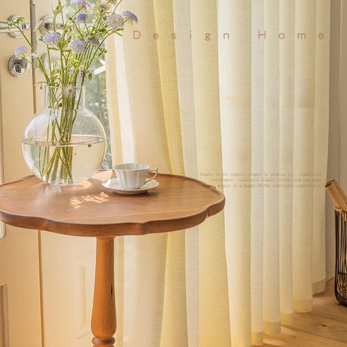 Rideau minimaliste translucide plissé isolant pour salon chambre
