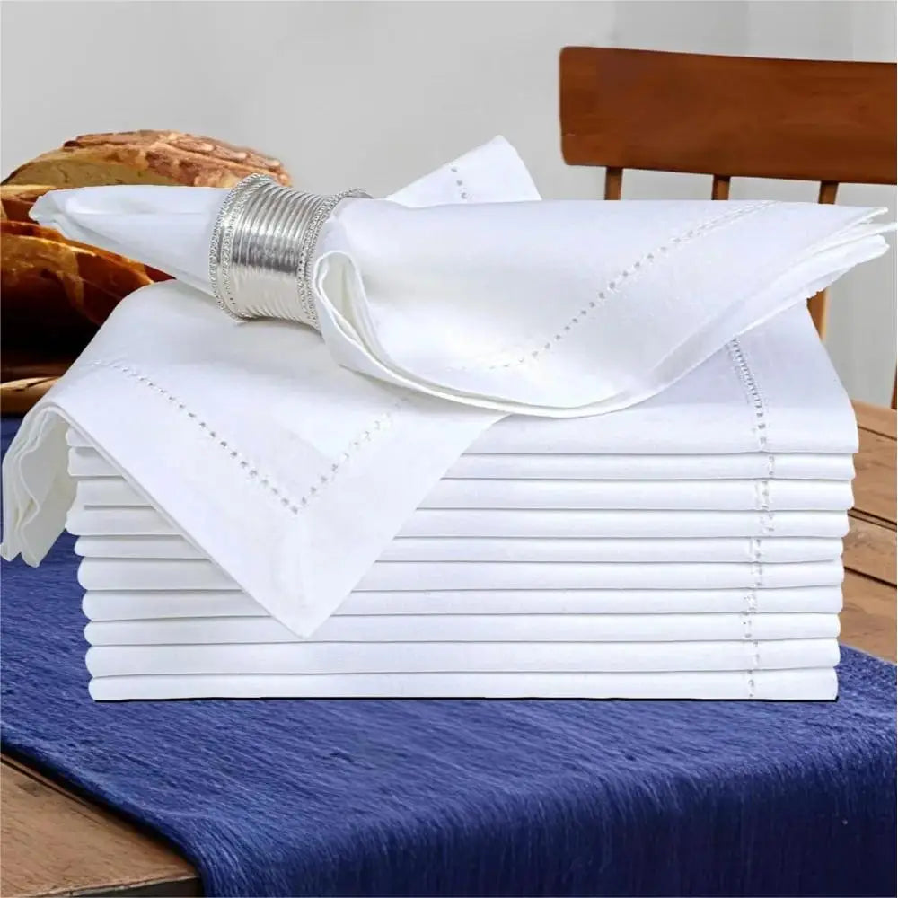 Serviette de table en lin style classique lot - vue 7 sur 7