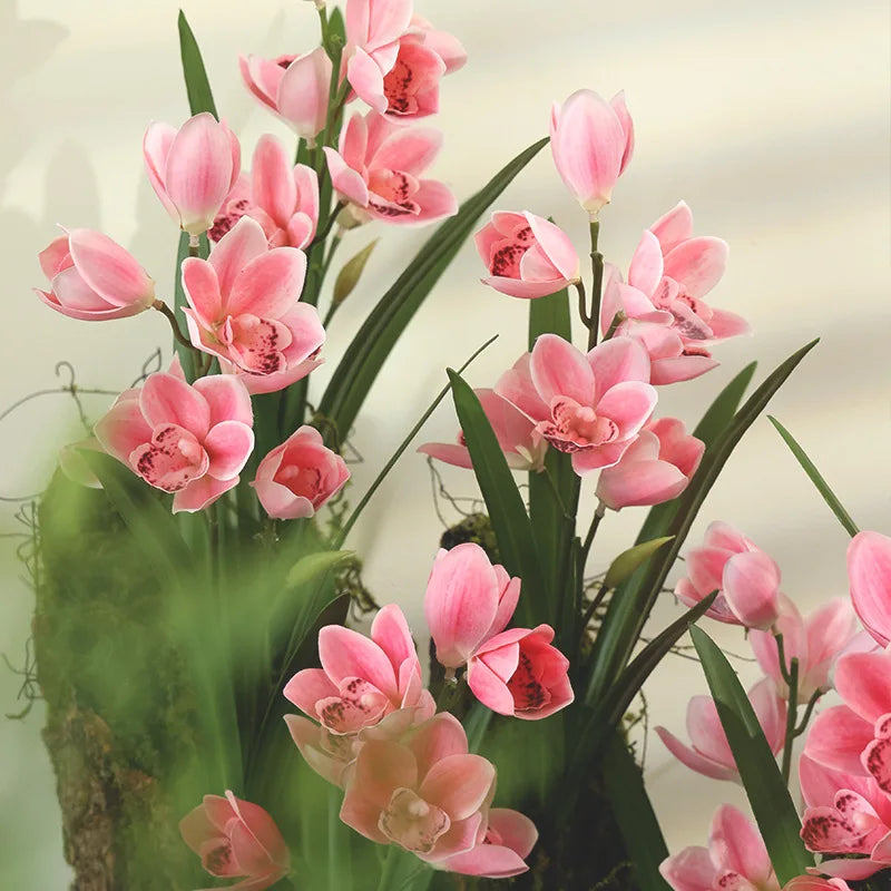 fleurs artificielles cymbidium pour décoration mariage et événements - vue 2 sur 11