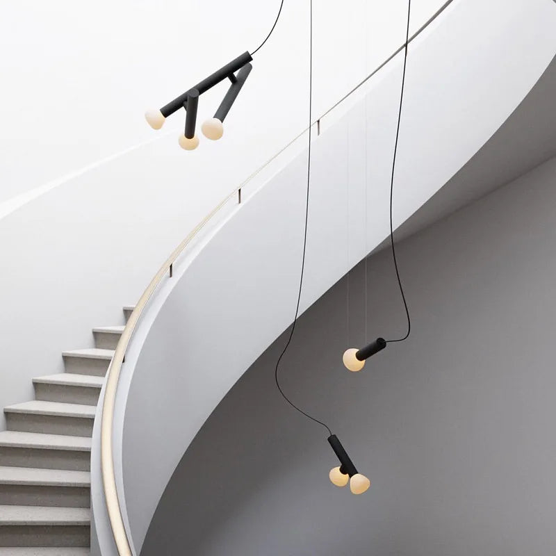 suspension design artistique luminaire décoratif cordon réglable - vue 3 sur 10