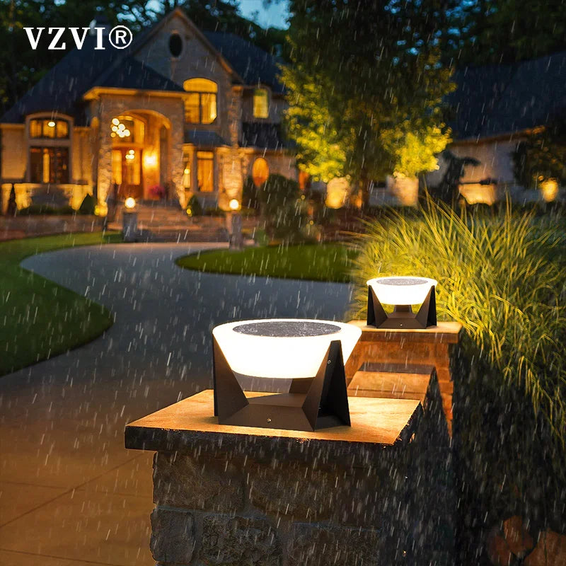 lampadaire solaire moderne pour jardin et terrasse
