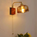 Japanische Vintage-Wandleuchte aus Holz Minimalistische LED-Lampe