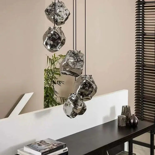 Kronleuchter aus Rauchglas – Moderne Beleuchtung für Küche und Bar - vue 9 sur 9