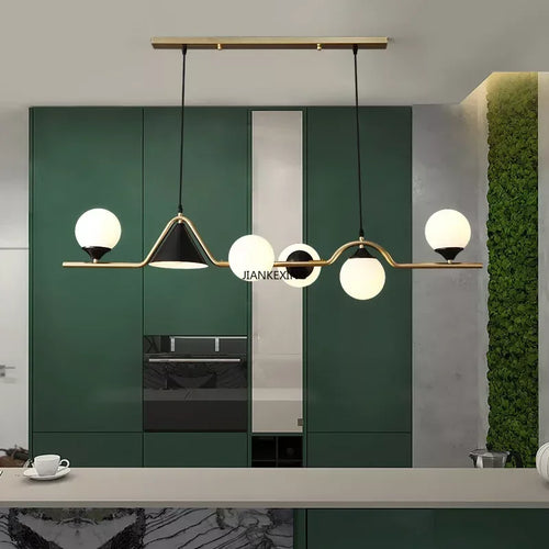 lustre led en verre pour bar et décoration de maison