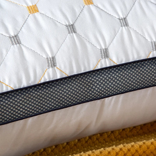 Full Sky Star Embroidered Fiber Pillow Core for Neck Protection, Quick Rebound, Not Easy to Deform, Not Collapsing - vue 4 sur 7