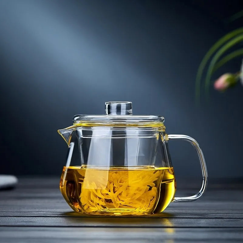 Théière verre borosilicate avec infuseur style moderne
