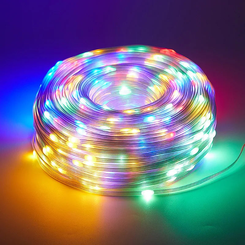 guirlande lumineuse usb noël rgbic télécommande musique étanche - vue 4 sur 6