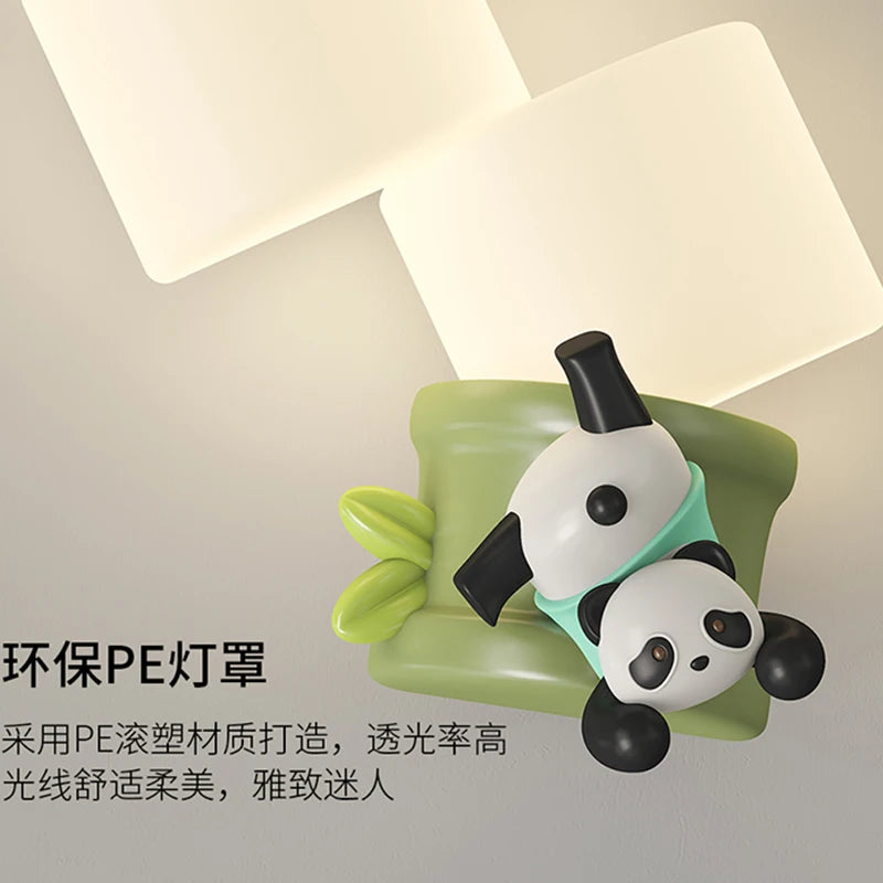 applique murale panda et lapin pour enfants éclairage ludique - vue 10 sur 9