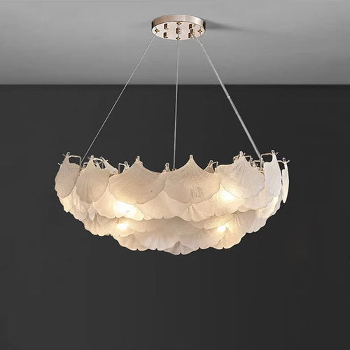 Minimalistischer Retro-Kronleuchter aus Glas für elegante Einrichtung - vue 6 sur 11