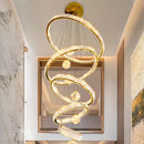 Lustre design anneau en cristal intelligentes pour décoration moderne