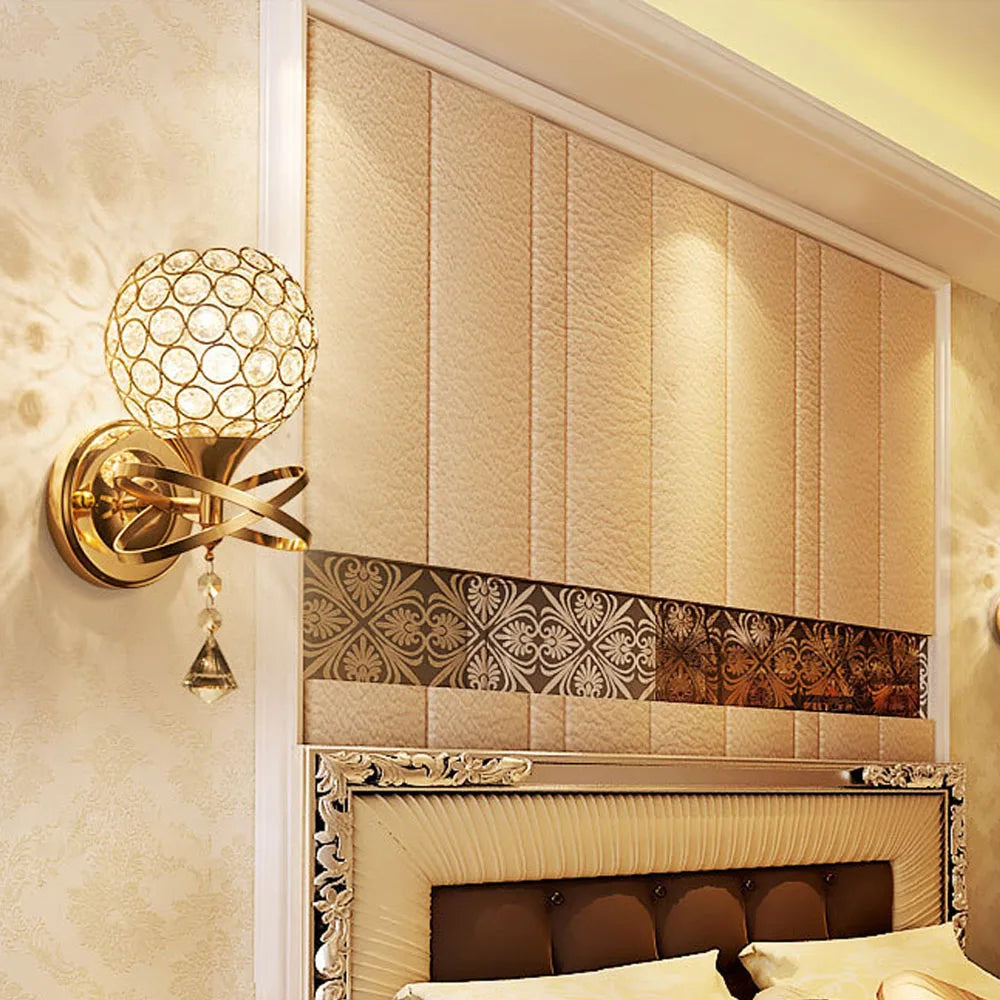 applique moderne en cristal pour salon et chambre - vue 5 sur 12